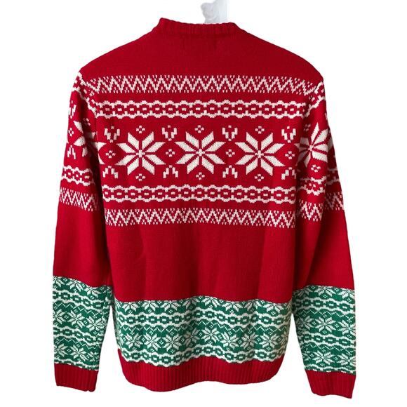 33 Degrees T-Rex Tyrannosaurus Dinosaur Tiny Arms Ugly Christmas Sweater Sz L - Picture 3 of 5